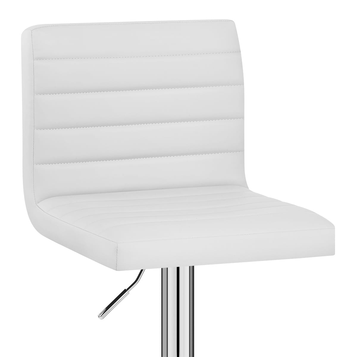 Taburete Polipiel Cromo - Menta Blanco