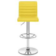 Taburete Polipiel Cromo - Menta Amarillo
