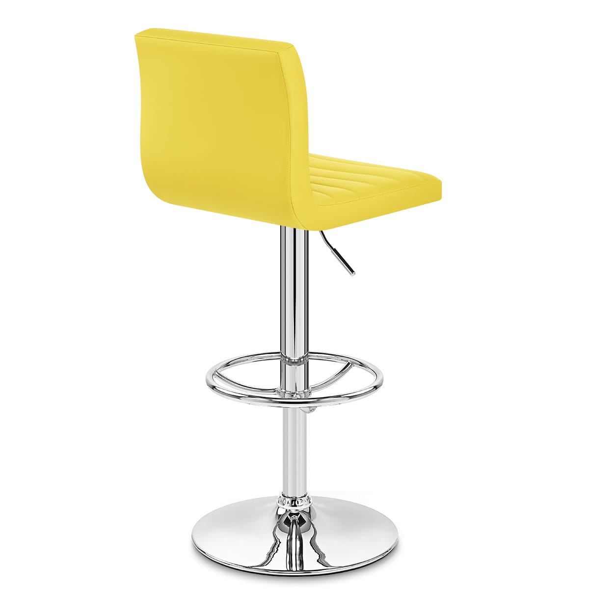 Taburete Polipiel Cromo - Menta Amarillo