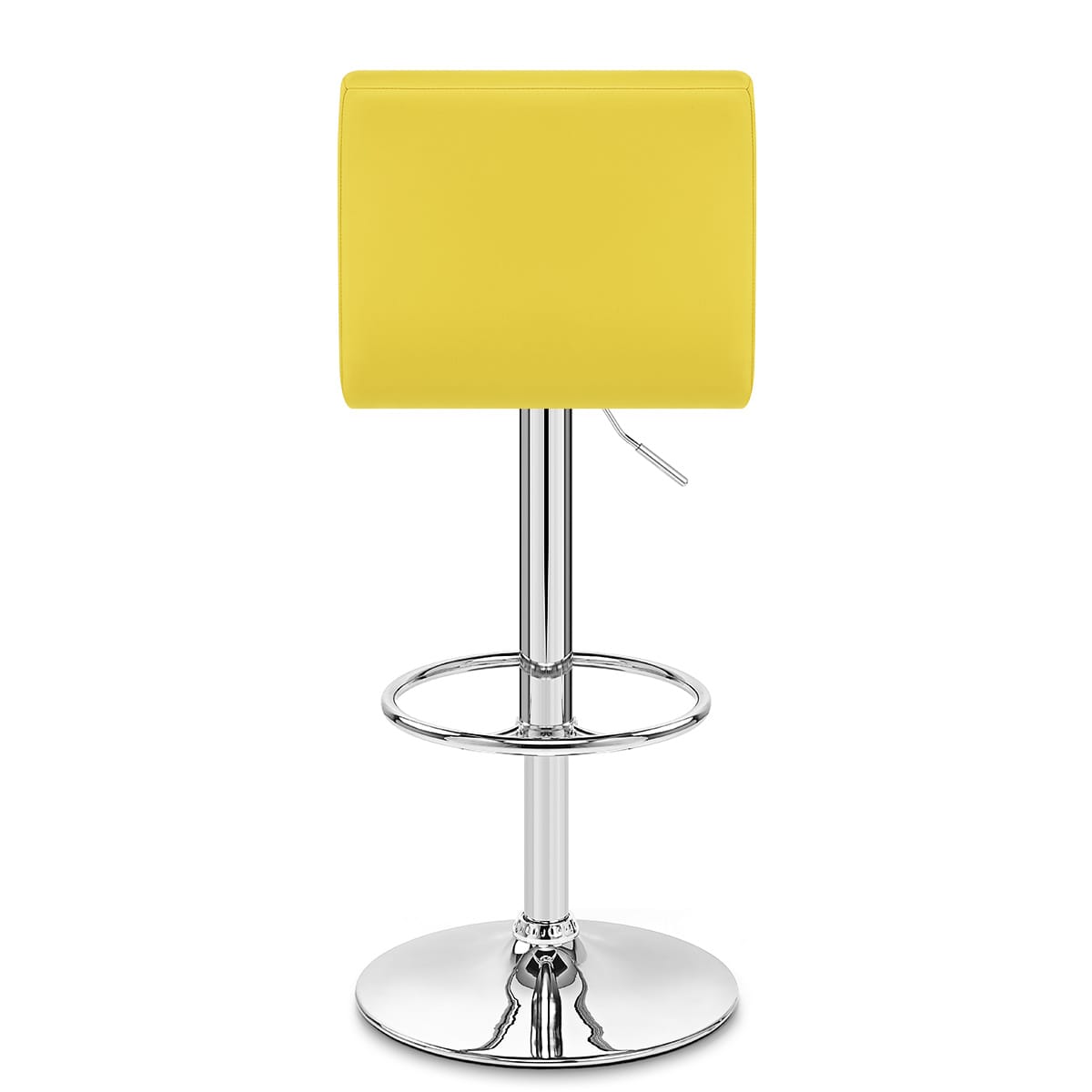 Taburete Polipiel Cromo - Menta Amarillo