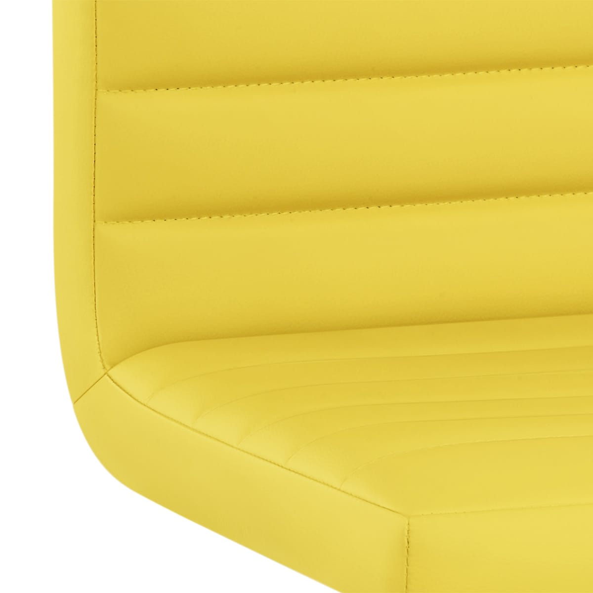 Taburete Polipiel Cromo - Menta Amarillo
