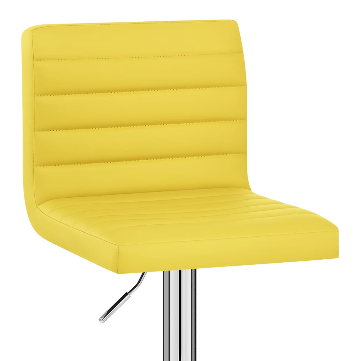 Taburete Polipiel Cromo - Menta Amarillo