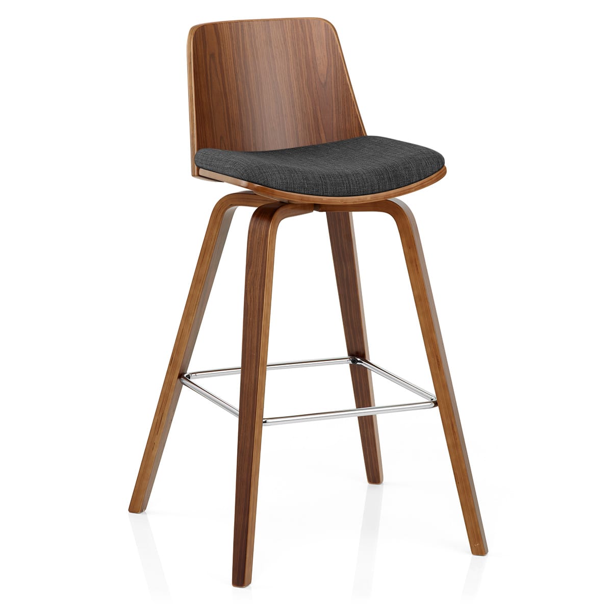 Taburete Madera Tela - Mirage Gris