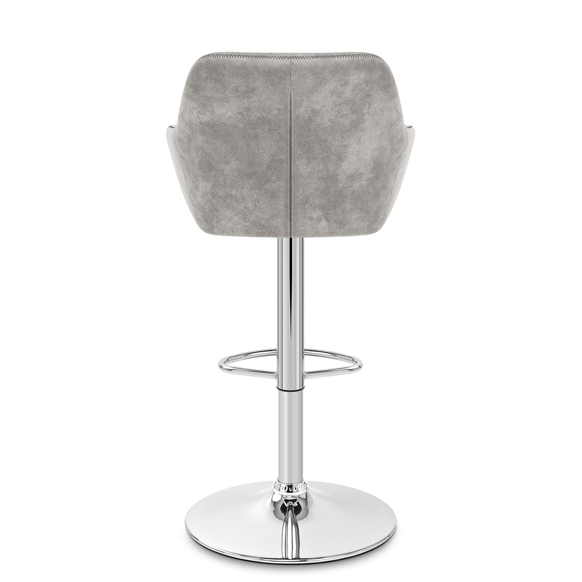 Taburete Cuero Sintético Anticado - Modena Gris