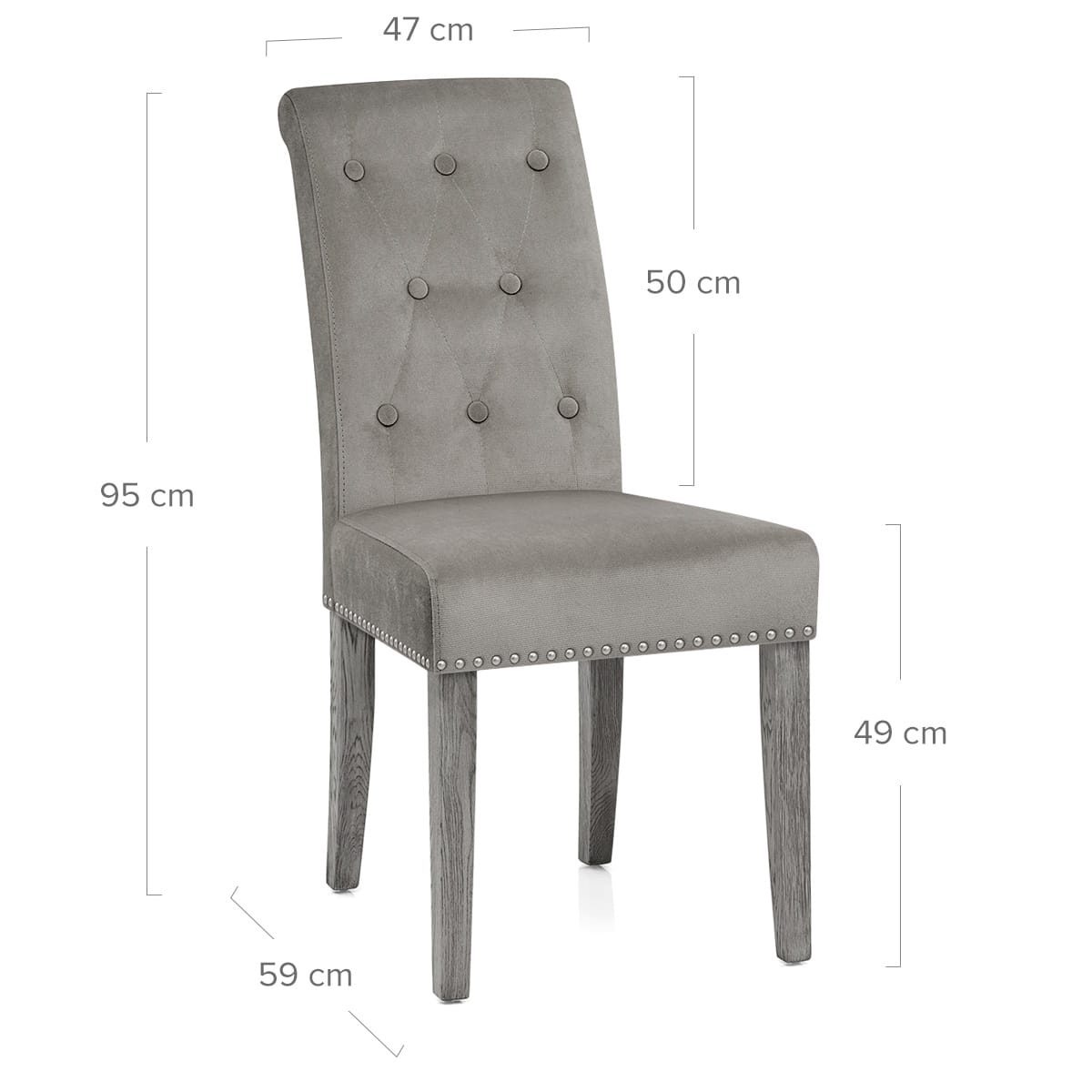 Silla Terciopelo - Moreton Gris
