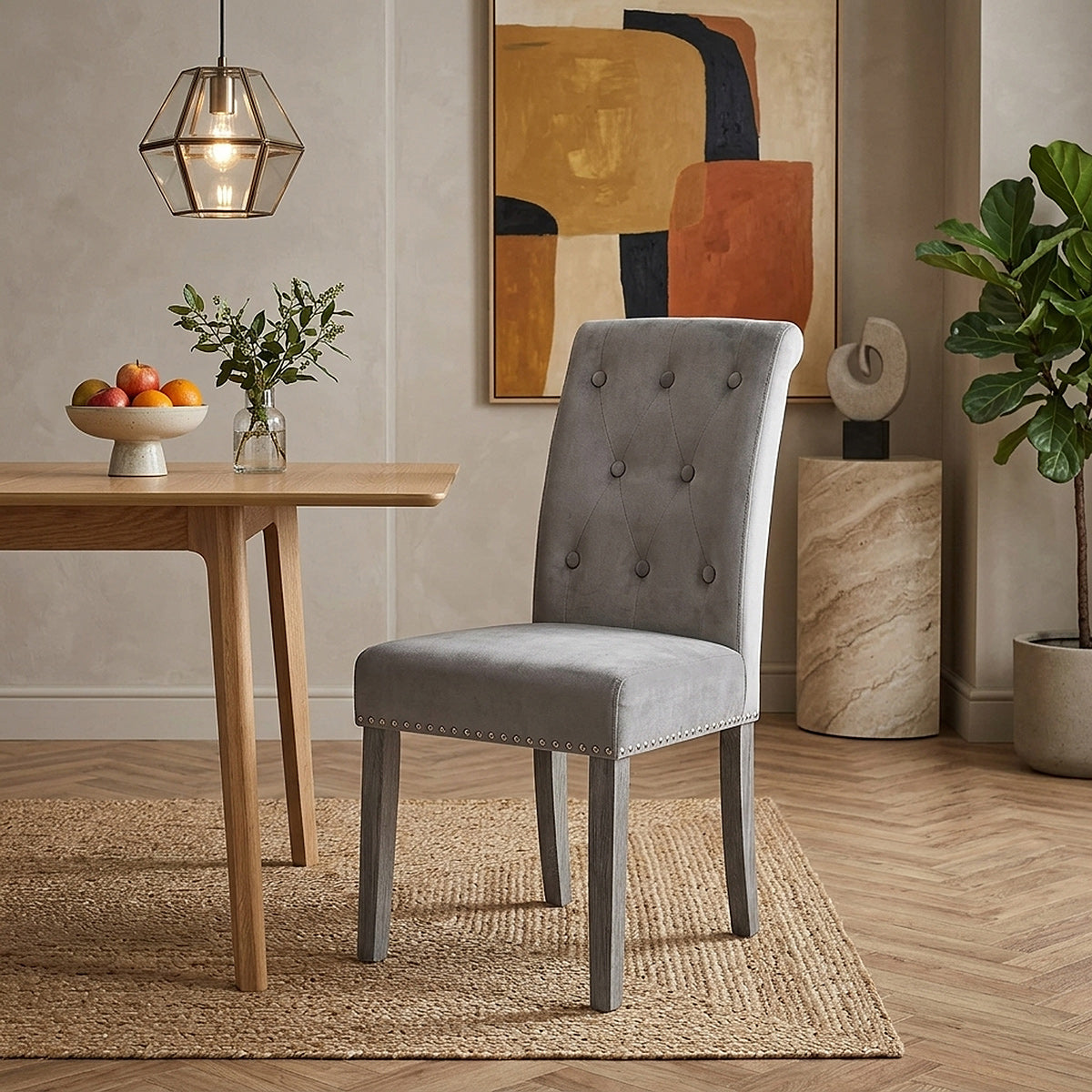 Silla Terciopelo - Moreton Gris