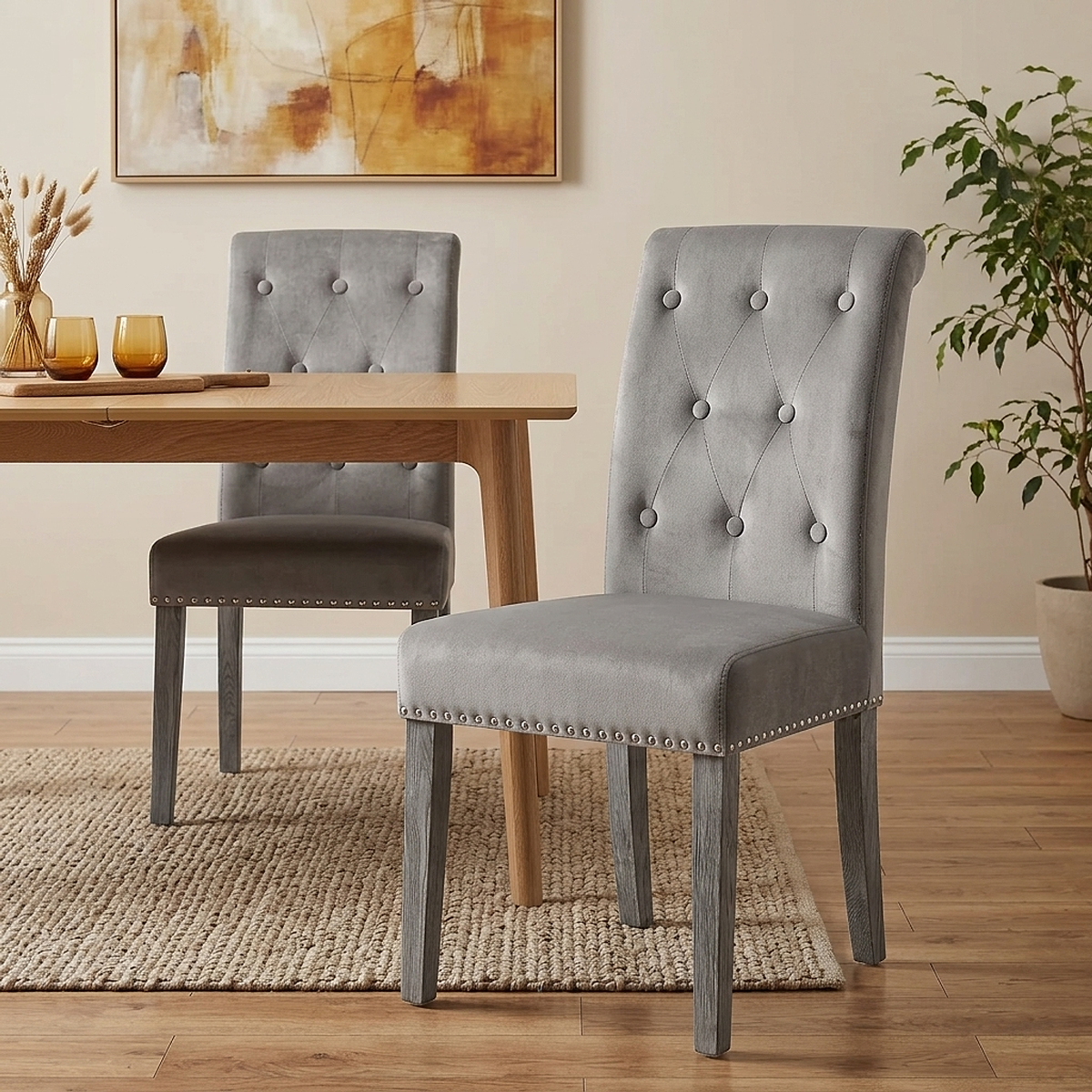 Silla Terciopelo - Moreton Gris