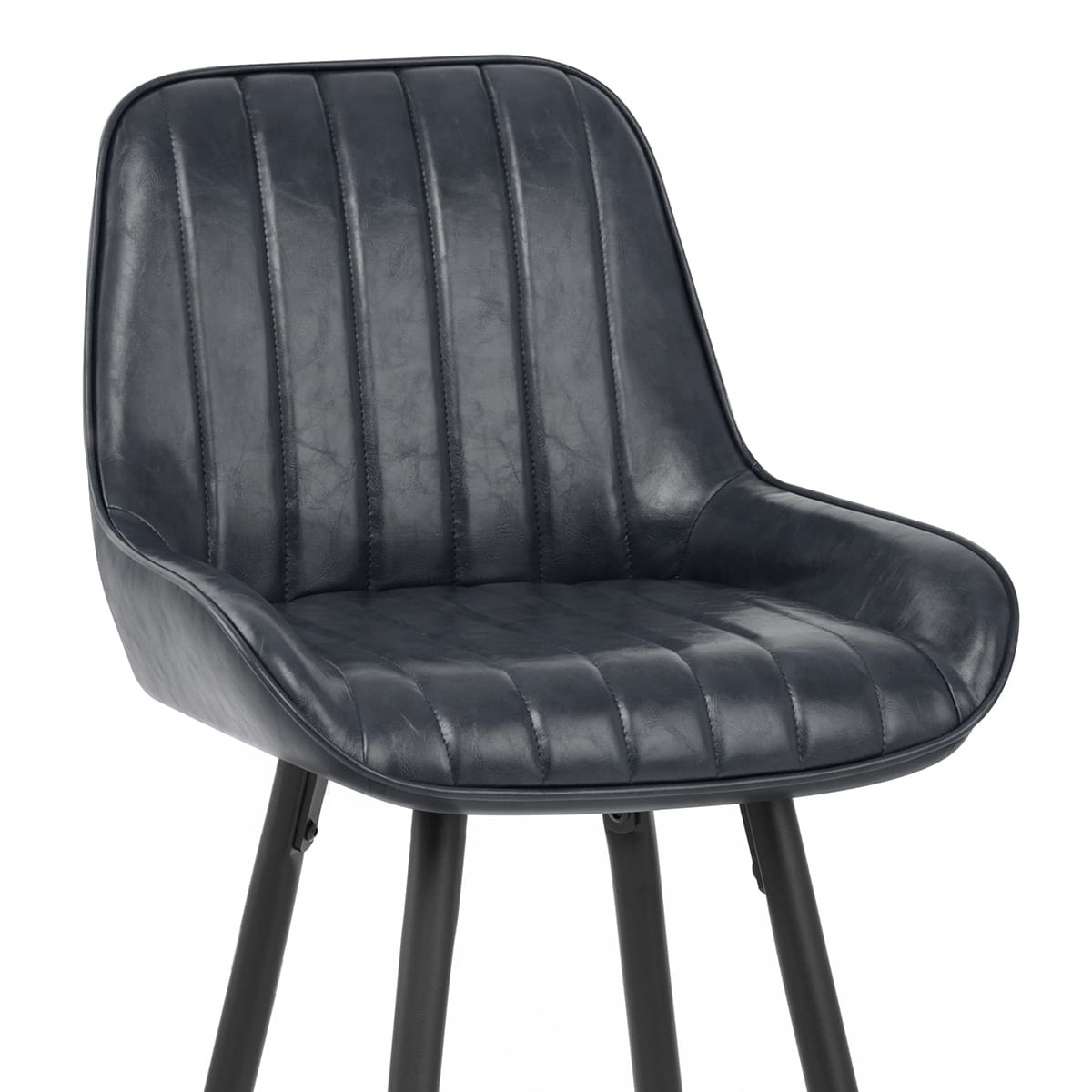 Taburete Polipiel - Mustang Azul Oscuro