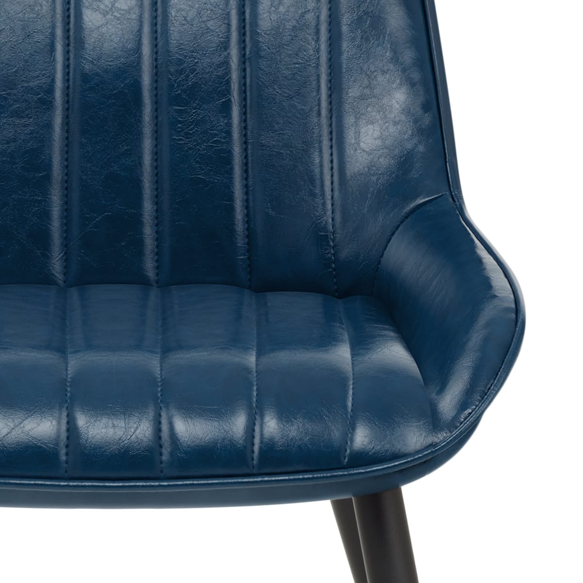 Silla Polipiel Metal - Mustang Azul