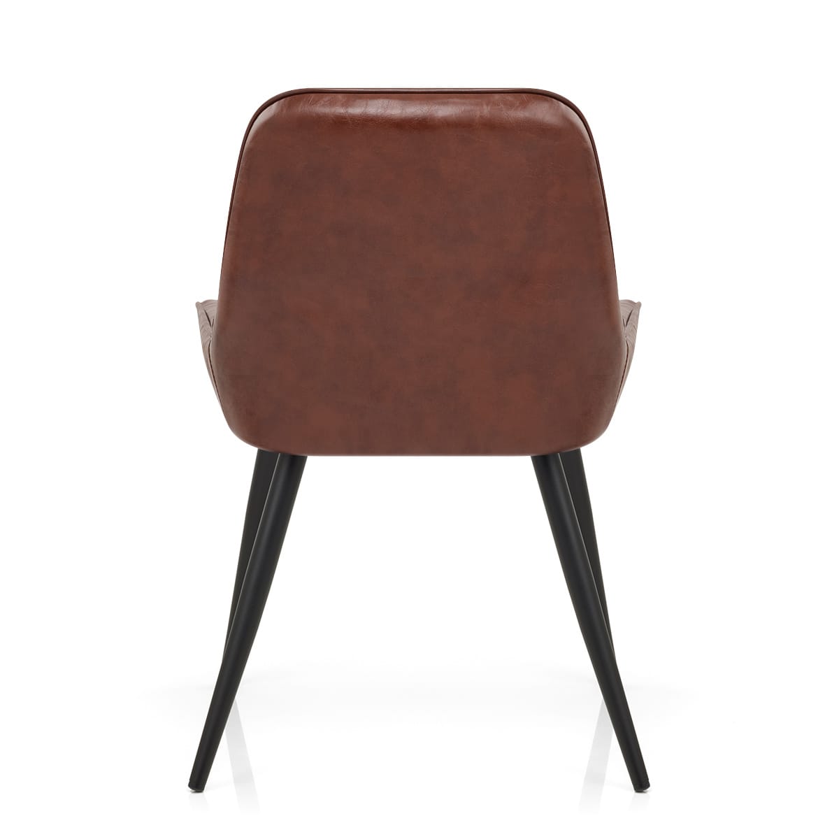 Silla Polipiel Metal - Mustang Marrón