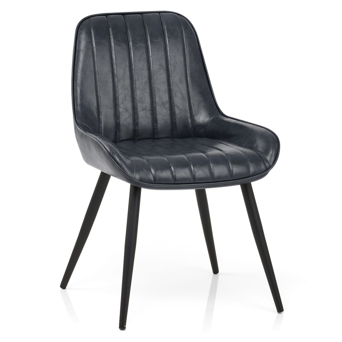 Silla Polipiel Metal - Mustang Azul Oscuro
