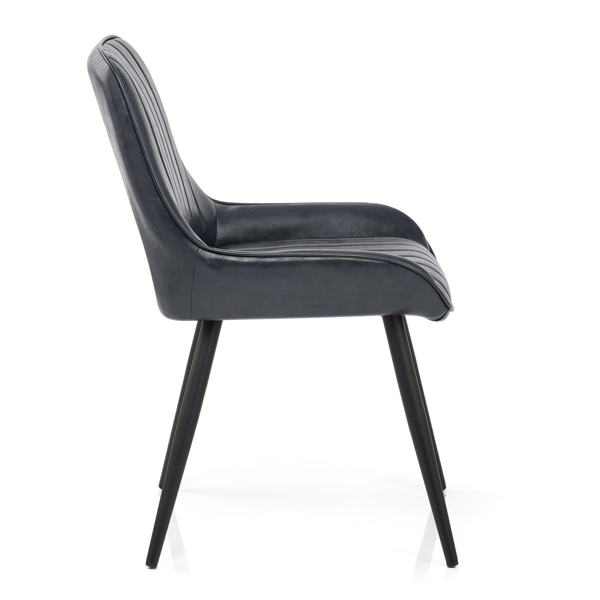 Silla Polipiel Metal - Mustang Azul Oscuro