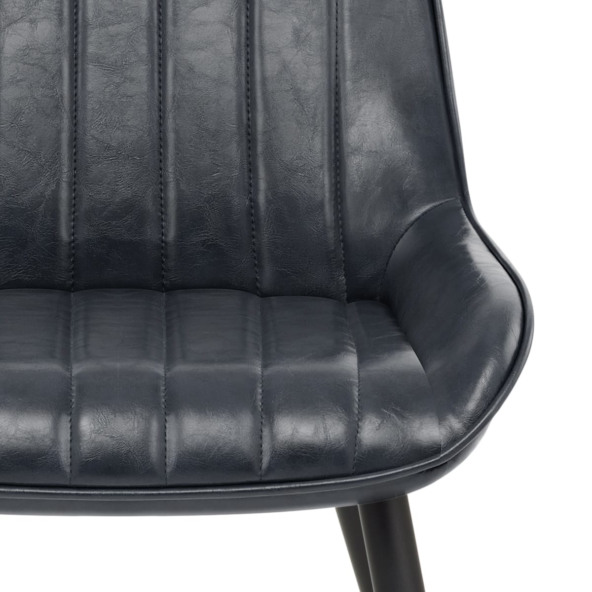 Silla Polipiel Metal - Mustang Azul Oscuro
