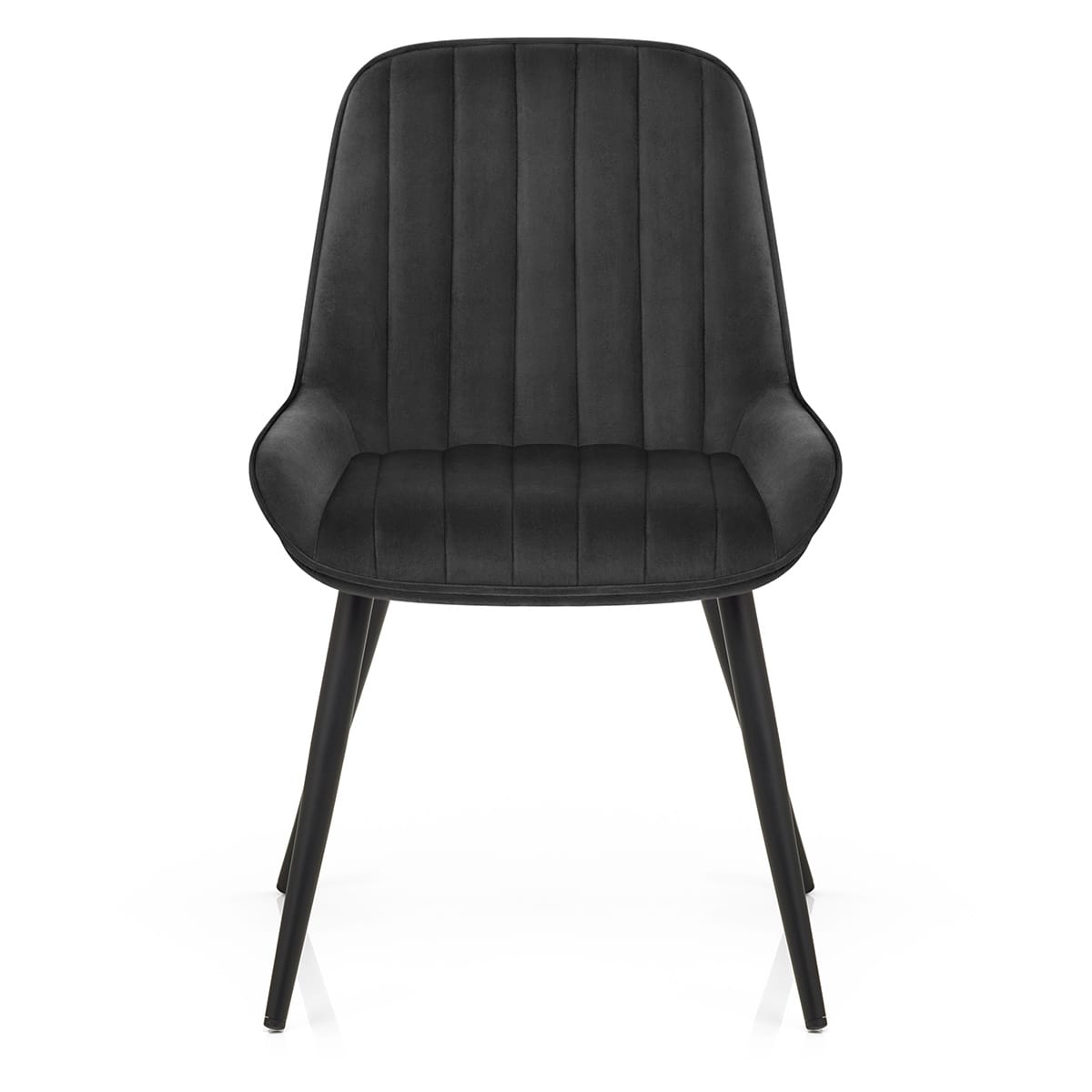 Silla Terciopelo Metal - Mustang Negro