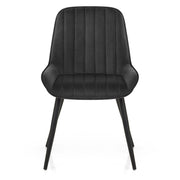 Silla Terciopelo Metal - Mustang Negro