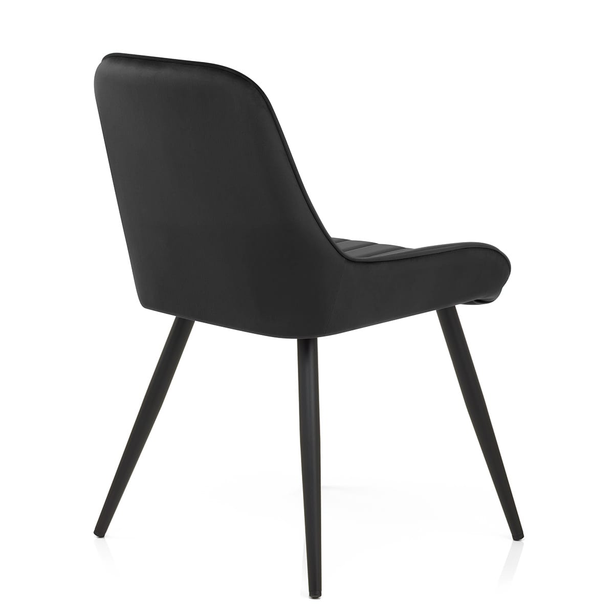 Silla Terciopelo Metal - Mustang Negro