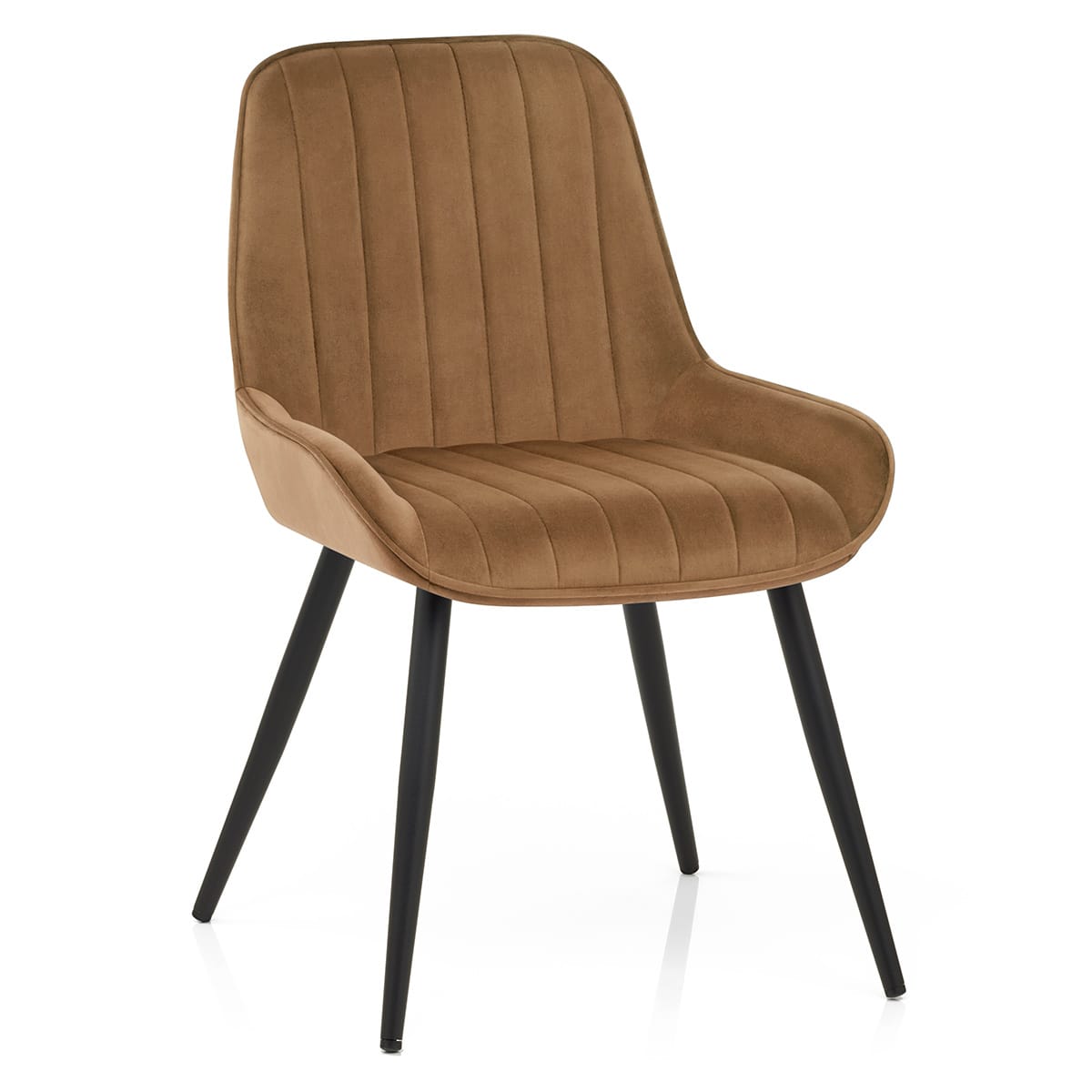 Silla Terciopelo Metal - Mustang Marrón