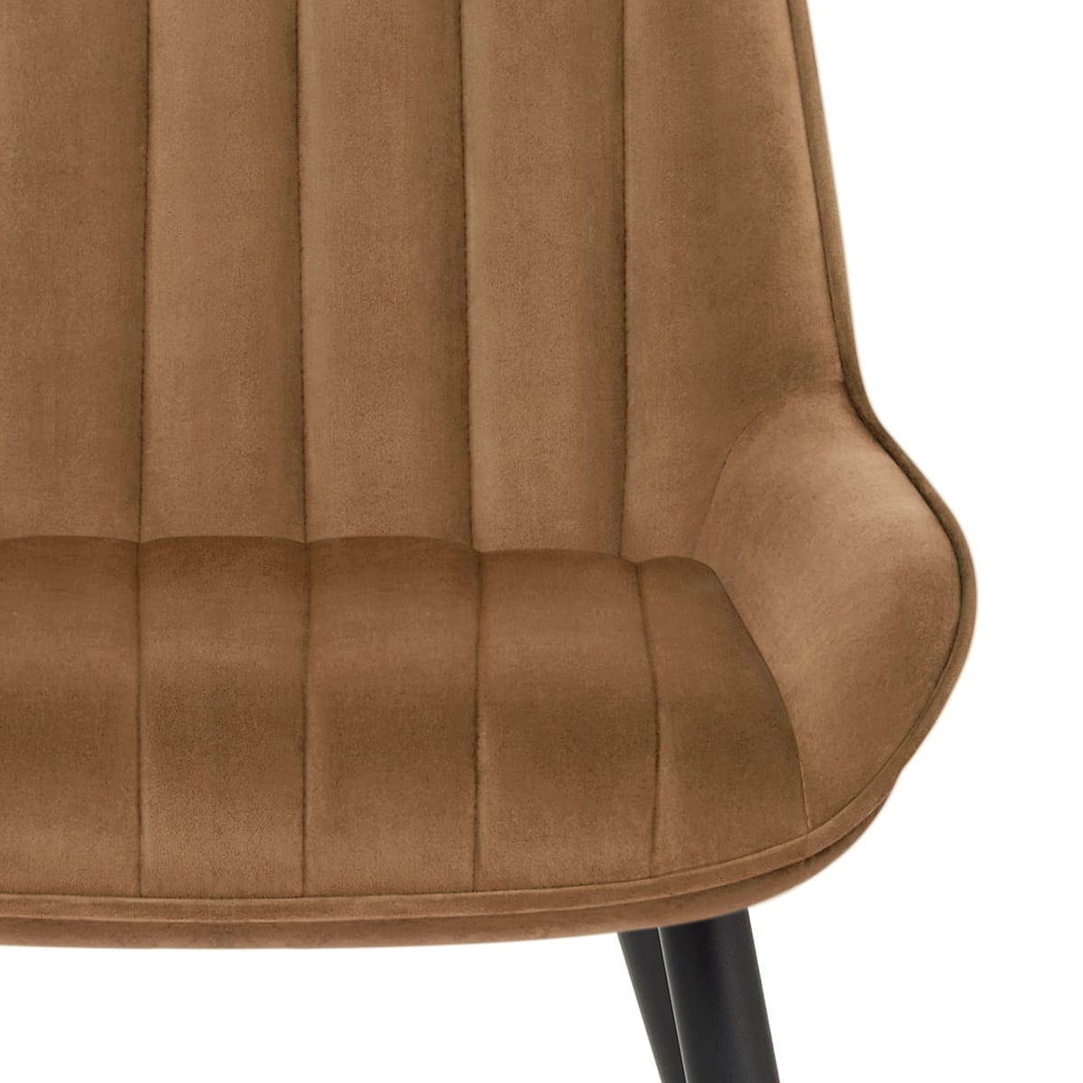 Silla Terciopelo Metal - Mustang Marrón