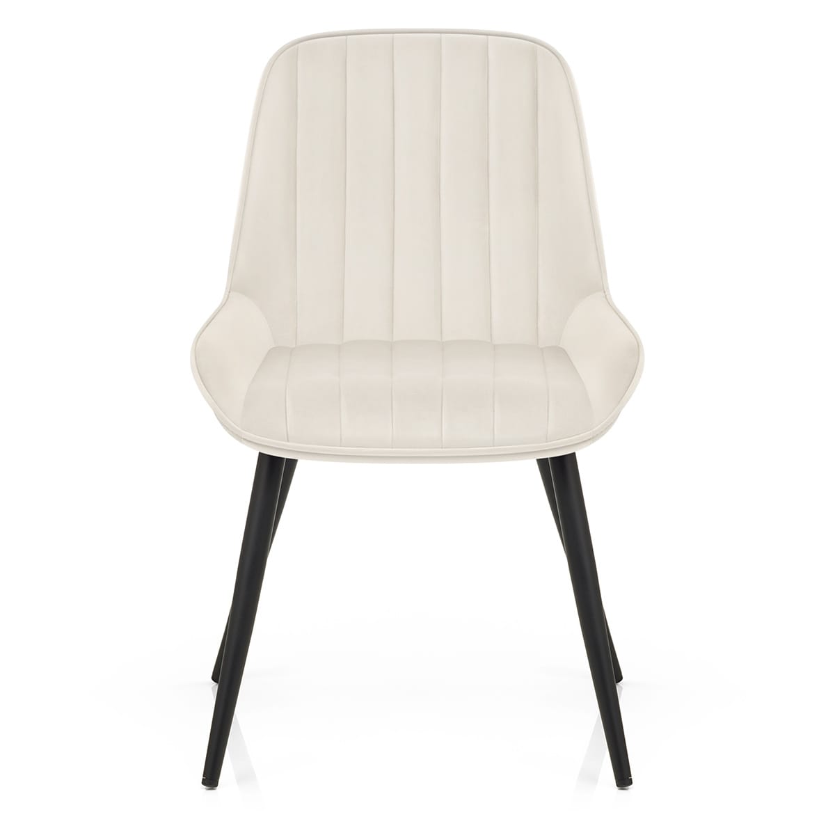Silla Terciopelo Metal - Mustang Crema