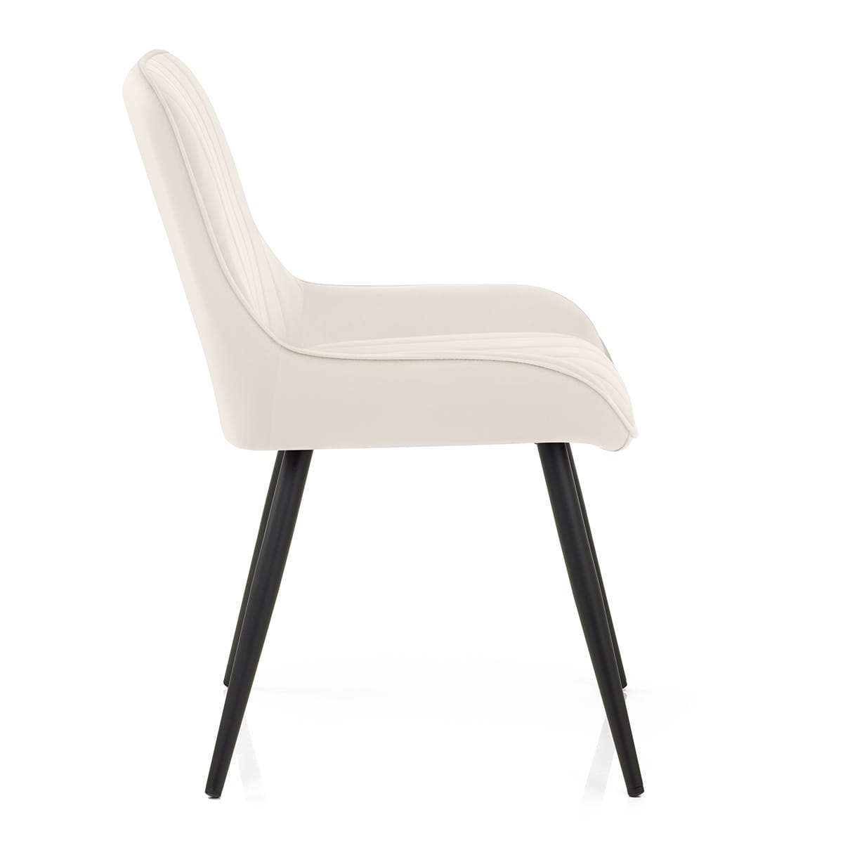 Silla Terciopelo Metal - Mustang Crema