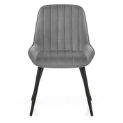 Silla Terciopelo Metal - Mustang Gris Oscuro