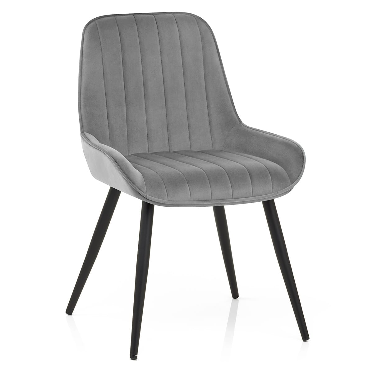 Silla Terciopelo Metal - Mustang Gris Oscuro