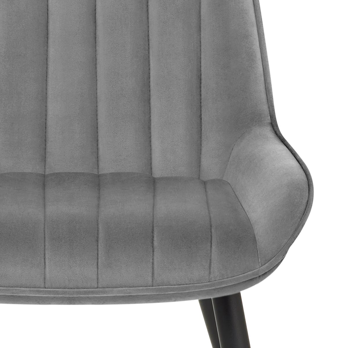 Silla Terciopelo Metal - Mustang Gris Oscuro