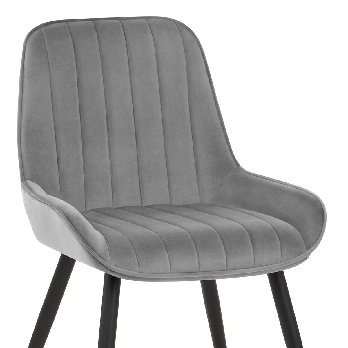 Silla Terciopelo Metal - Mustang Gris Oscuro