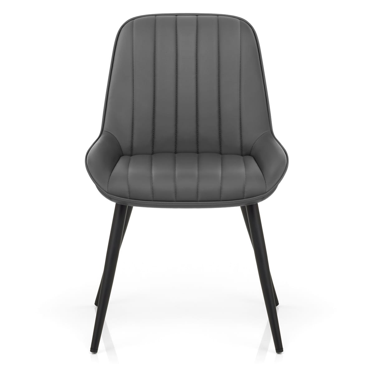 Silla Polipiel Metal - Mustang Gris Oscuro