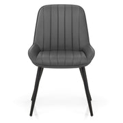 Silla Polipiel Metal - Mustang Gris Oscuro