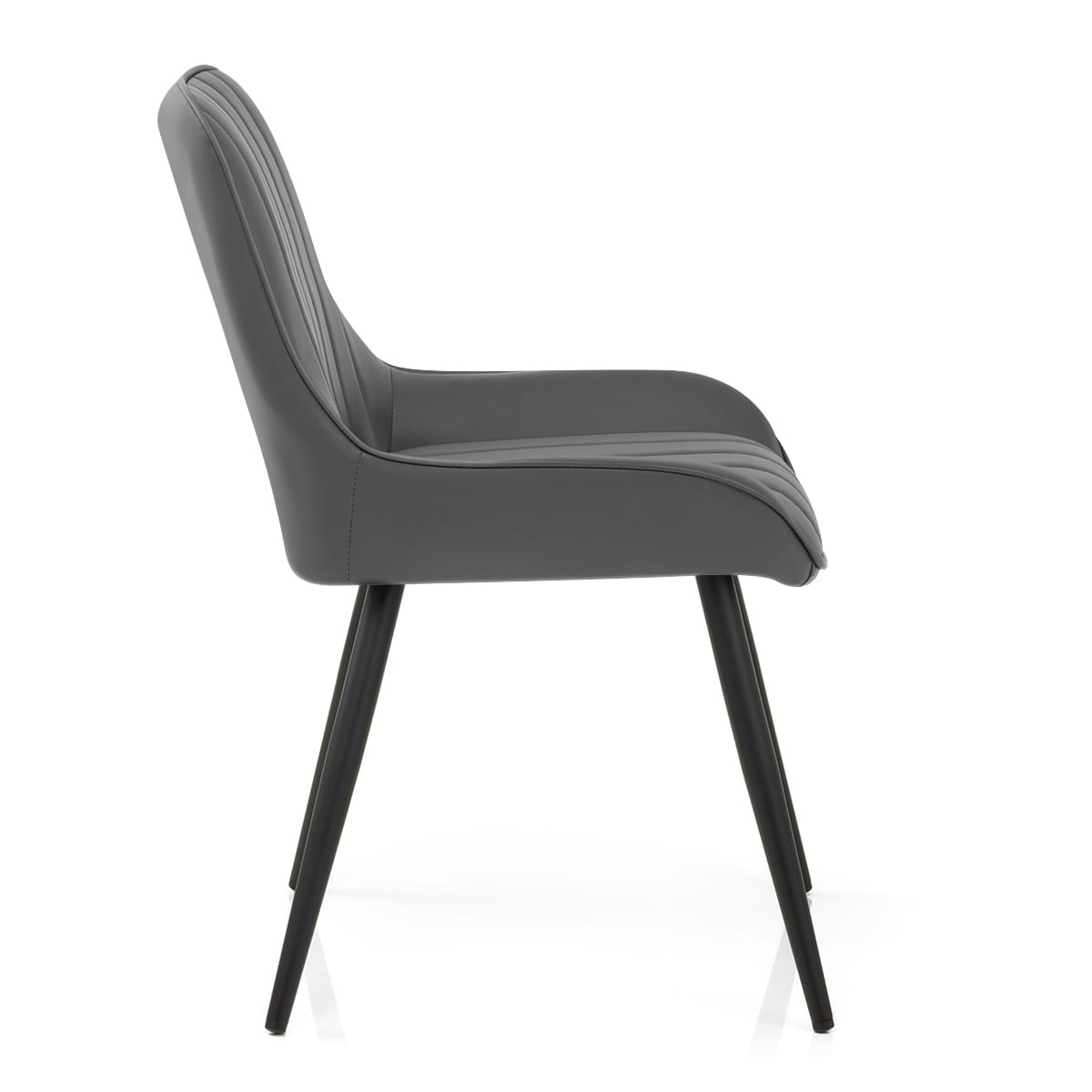 Silla Polipiel Metal - Mustang Gris Oscuro