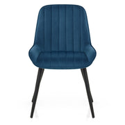 Silla Terciopelo Metal - Mustang Azul Oscuro