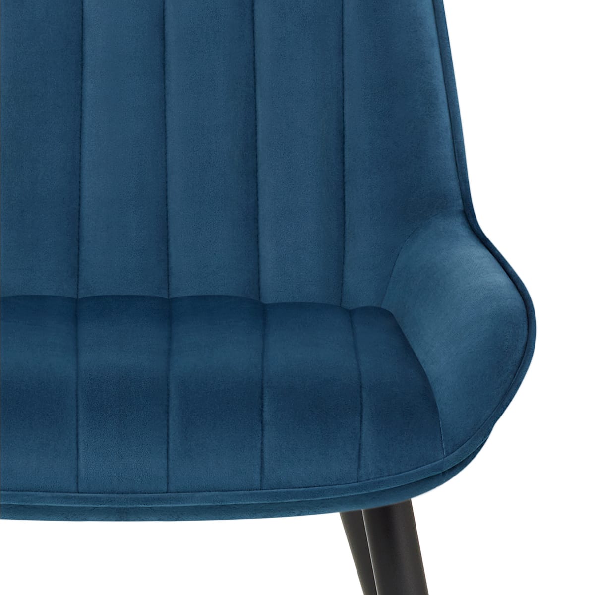Silla Terciopelo Metal - Mustang Azul Oscuro