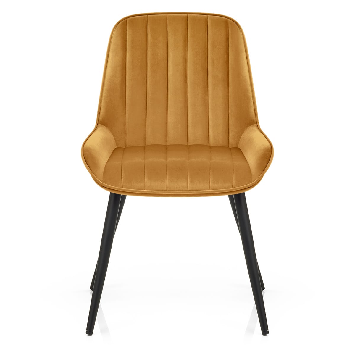 Silla Terciopelo Metal - Mustang Amarillo