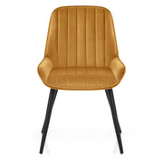 Silla Terciopelo Metal - Mustang Amarillo