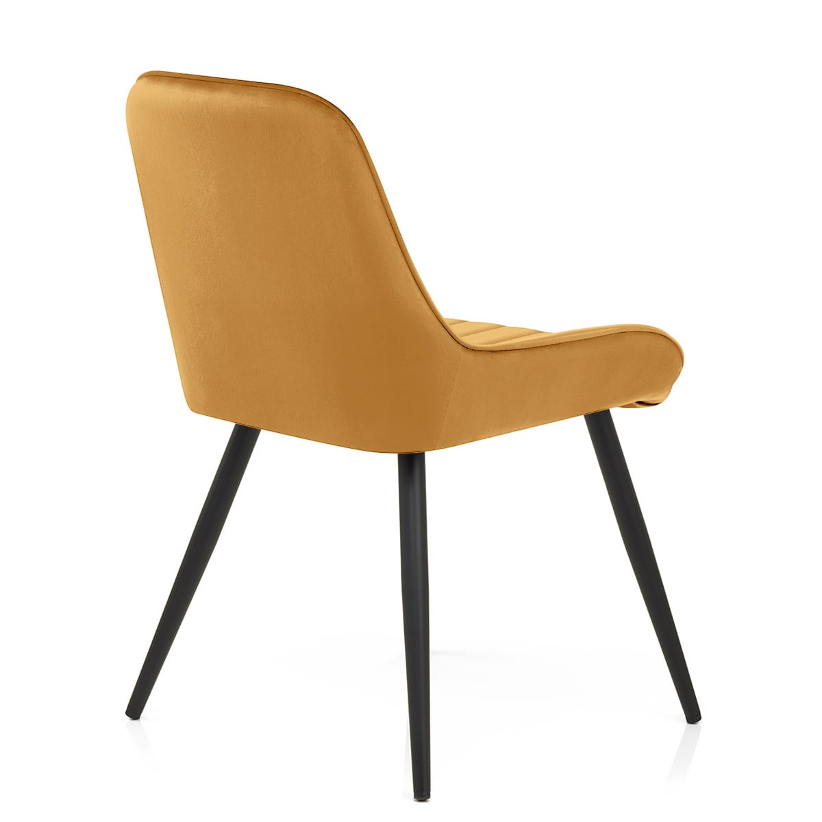 Silla Terciopelo Metal - Mustang Amarillo