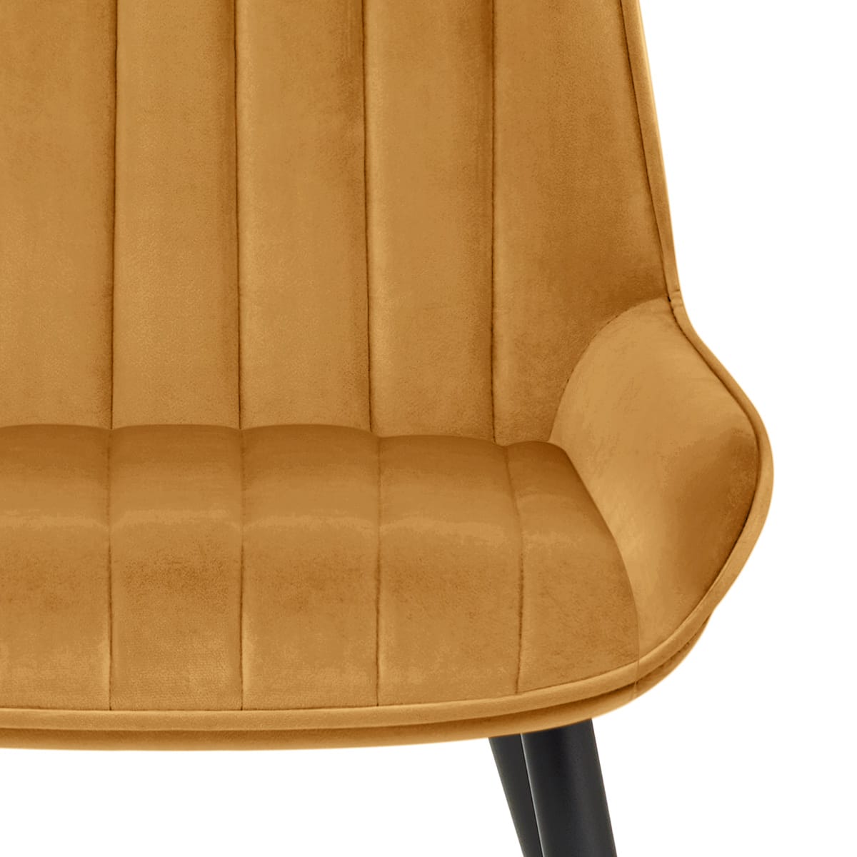 Silla Terciopelo Metal - Mustang Amarillo