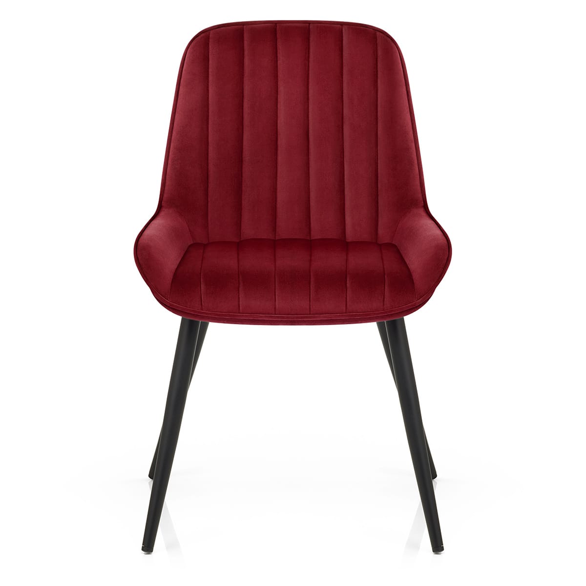 Silla Terciopelo Metal - Mustang Rojo