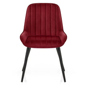 Silla Terciopelo Metal - Mustang Rojo