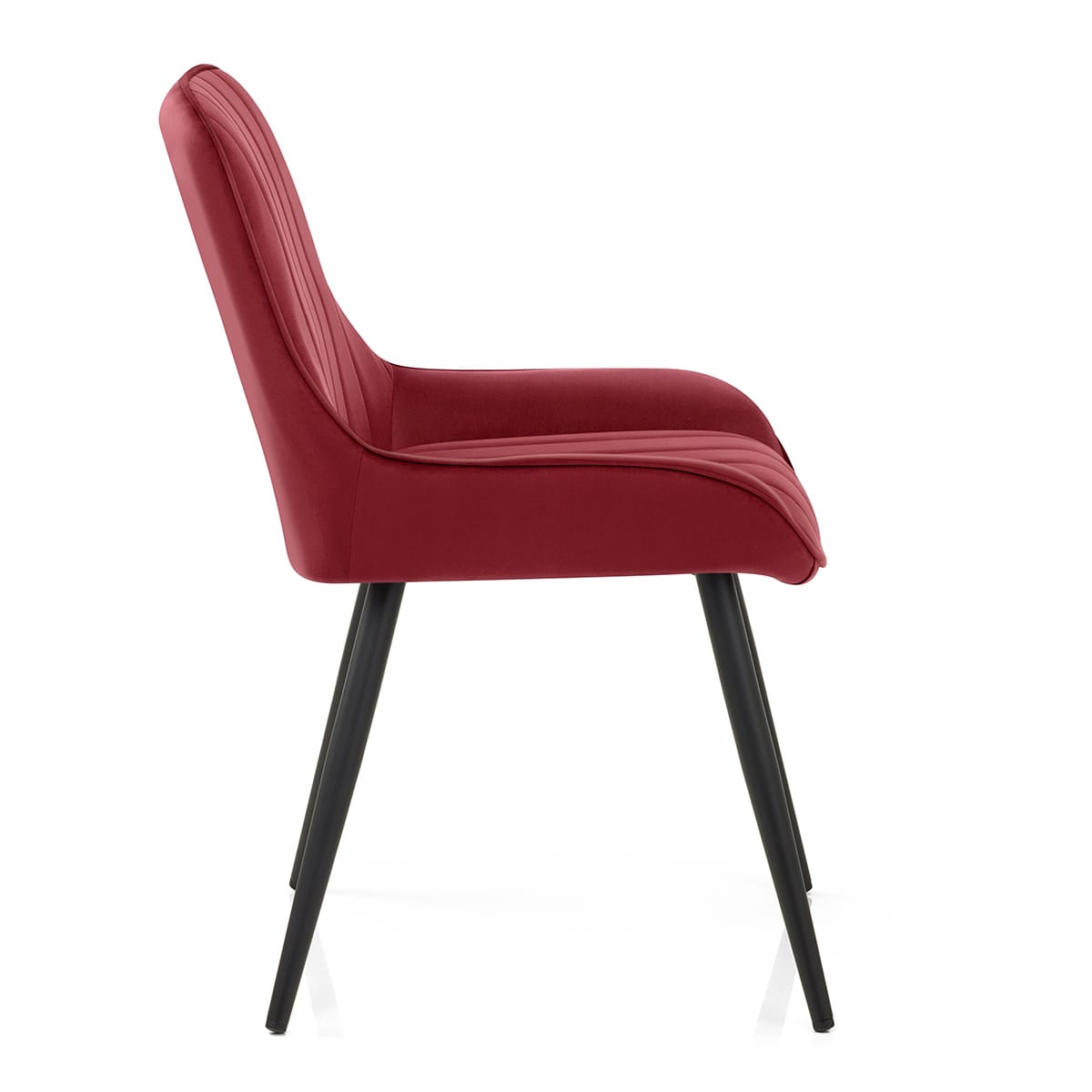 Silla Terciopelo Metal - Mustang Rojo