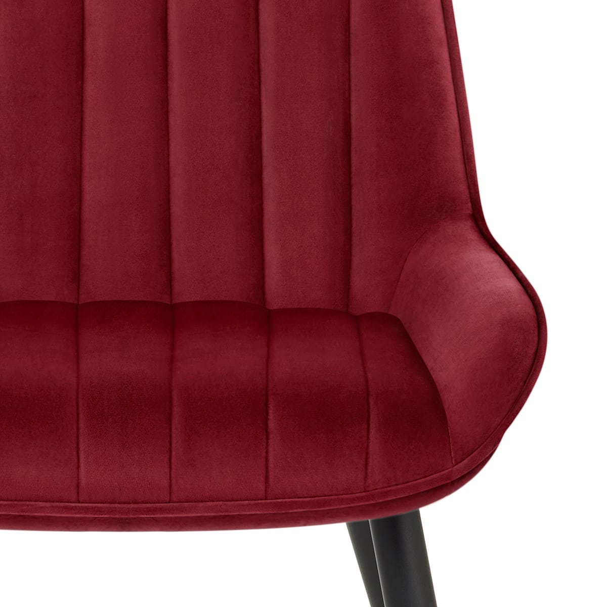 Silla Terciopelo Metal - Mustang Rojo