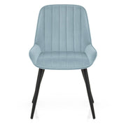 Silla Terciopelo Metal - Mustang Azul