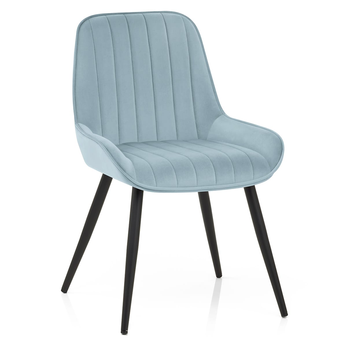 Silla Terciopelo Metal - Mustang Azul
