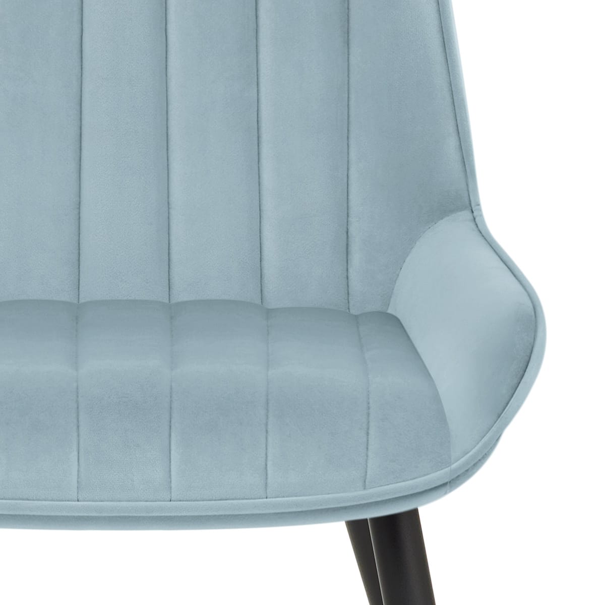 Silla Terciopelo Metal - Mustang Azul