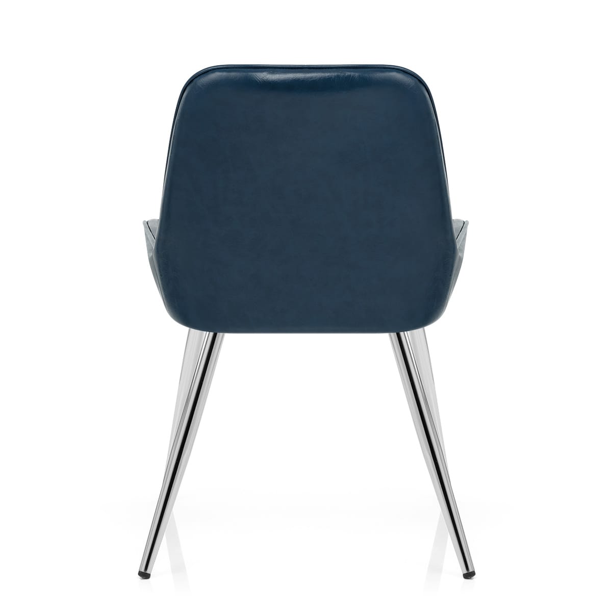 Silla Polipiel Cromo - Mustang Azul