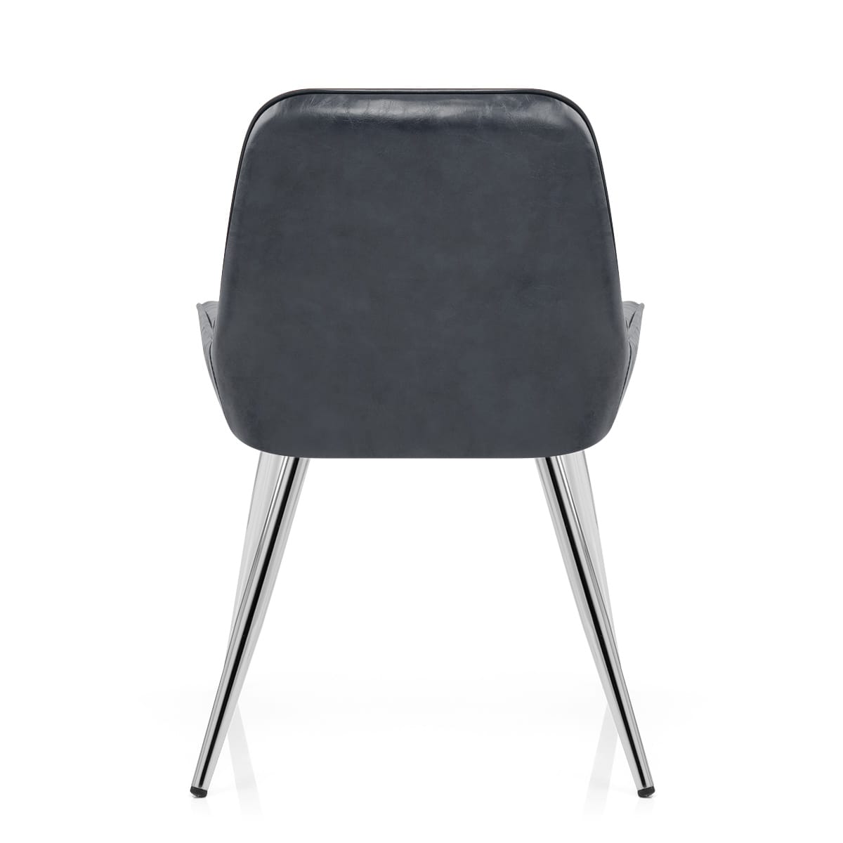 Silla Polipiel Cromo - Mustang Azul Oscuro