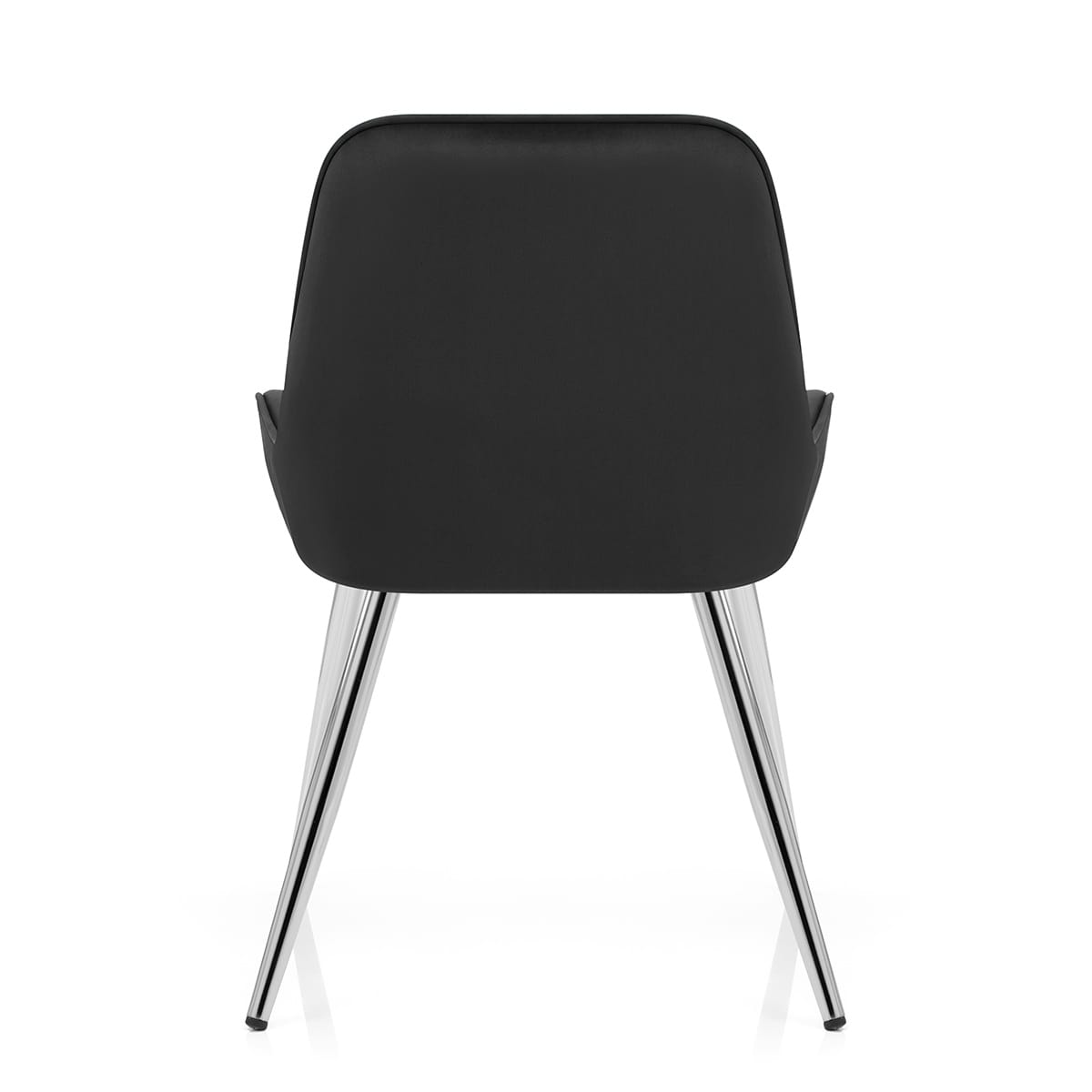Silla Terciopelo Cromo - Mustang Negro