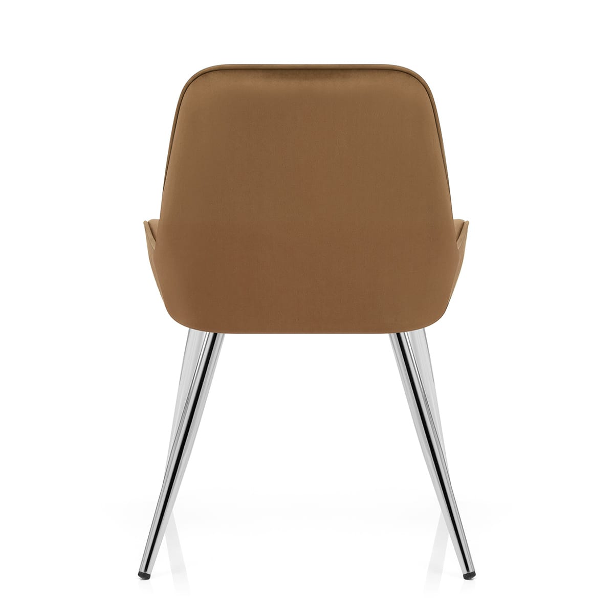 Silla Terciopelo Cromo - Mustang Marrón