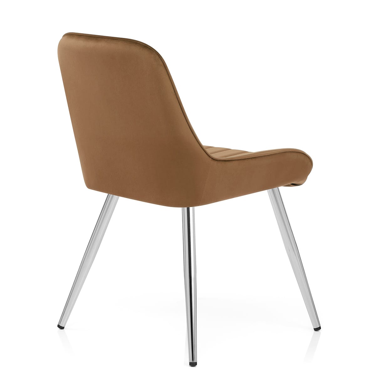 Silla Terciopelo Cromo - Mustang Marrón