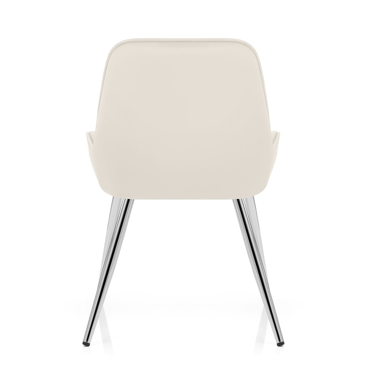Silla Terciopelo Cromo - Mustang Crema